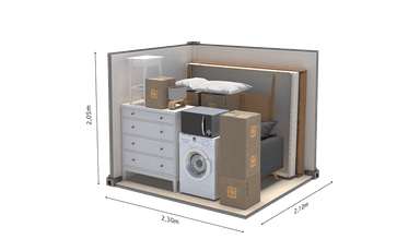 Image du box de 5m2 pour  10m3 avec les dimensions
