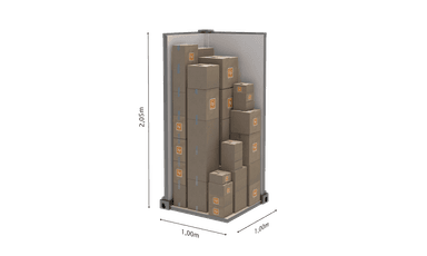 Image du box de 1m2 pour 2m3 avec les dimensions