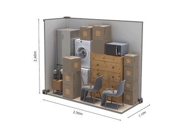 Image du box de 3m2 pour 8m3 avec les dimensions