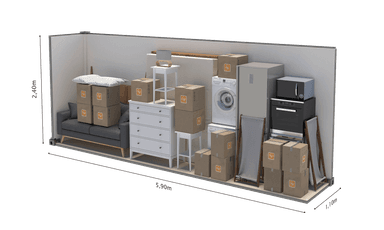 Image du box de 7m2 pour 16m3 avec les dimensions